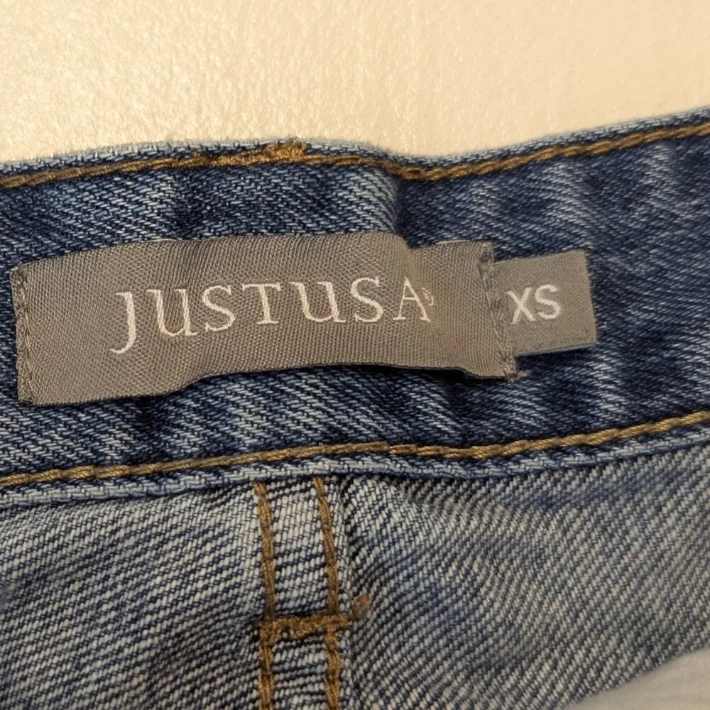 JUST USA Size XS Distressed Denim Cutoff Shorts